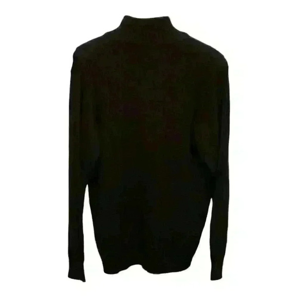 Polo Men's Navy 1/4 zip High Neck Sweater Size M Long Sleeve - Picture 2 of 3